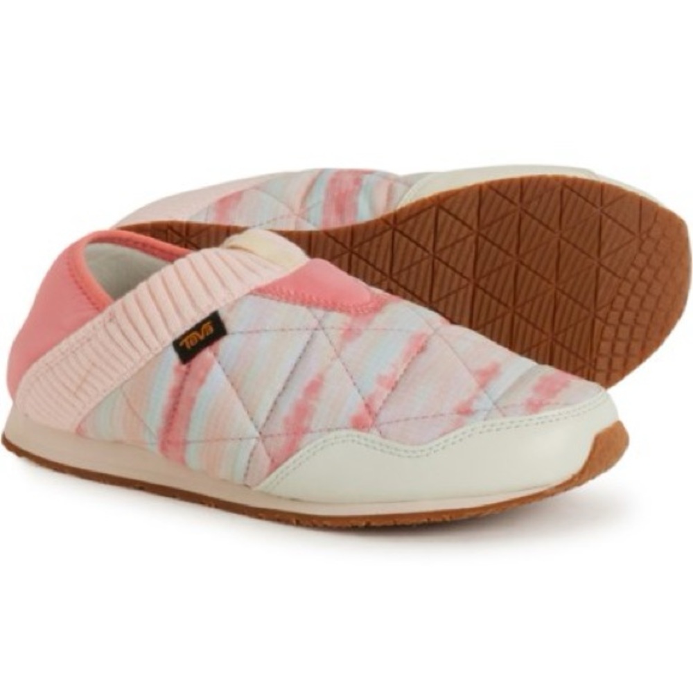 TeVa ReEmber Slip On Moccasinโ Shoes Pink Tie Dye Sorbet NWT Womenโs 12
